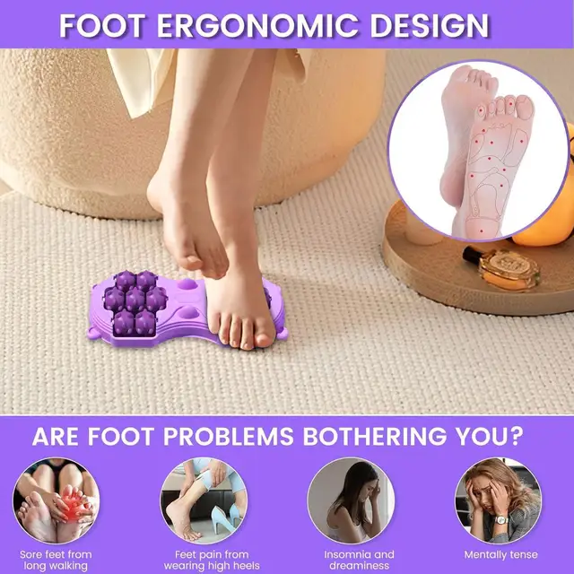 Ergonomic Double Foot Massage Roller 5