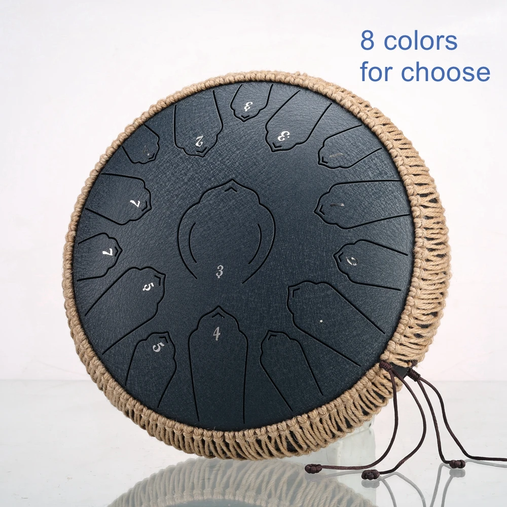 

15 tone 14 Inch C tone Lotus Steel Tongue Drum Ethereal Drum Hand drum meditation healing drum tambourine
