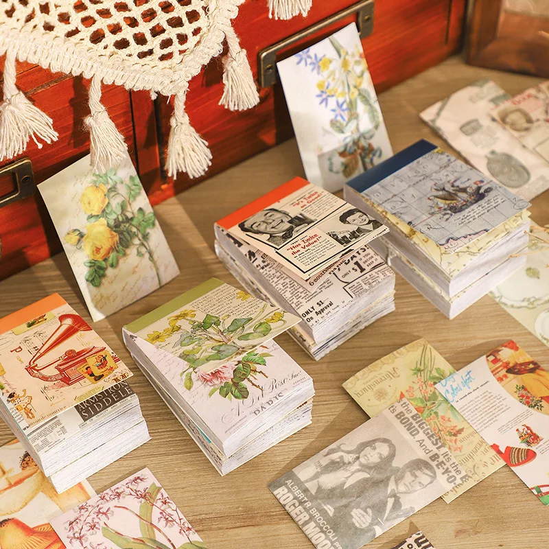 50 pcs/lot Vintage Stickers book Creativity Decorative collage Scrapbooking material hand made DIY Scrapbooking accessories