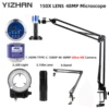 1080P 4K 2K Industrial Microscope HDMI Type-C Video Mircoscope VGA 150X Zoom Lens For Repair PCB Solder Stocks in Brazil 1