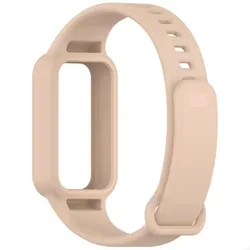 Enhanced Protective Strap Case for Smart Fitness Bands - Universal Watchband Cover and Accessories (Spring powder)
