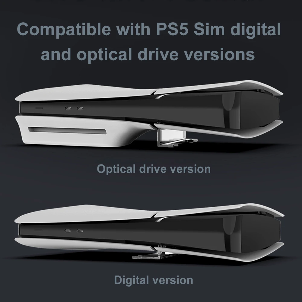 Horizontal Console Holder Desktop Base Support Holder Transparent Host Storage Rack Save Space for PS5 Slim Disc&Digital Edition