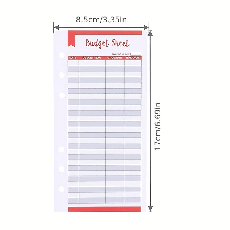 12pcs Kawaii Budget Sheets Binder Planner Journal Envelopes Budget Trackers Expense Tracker Fit Cash Banknote Envelope