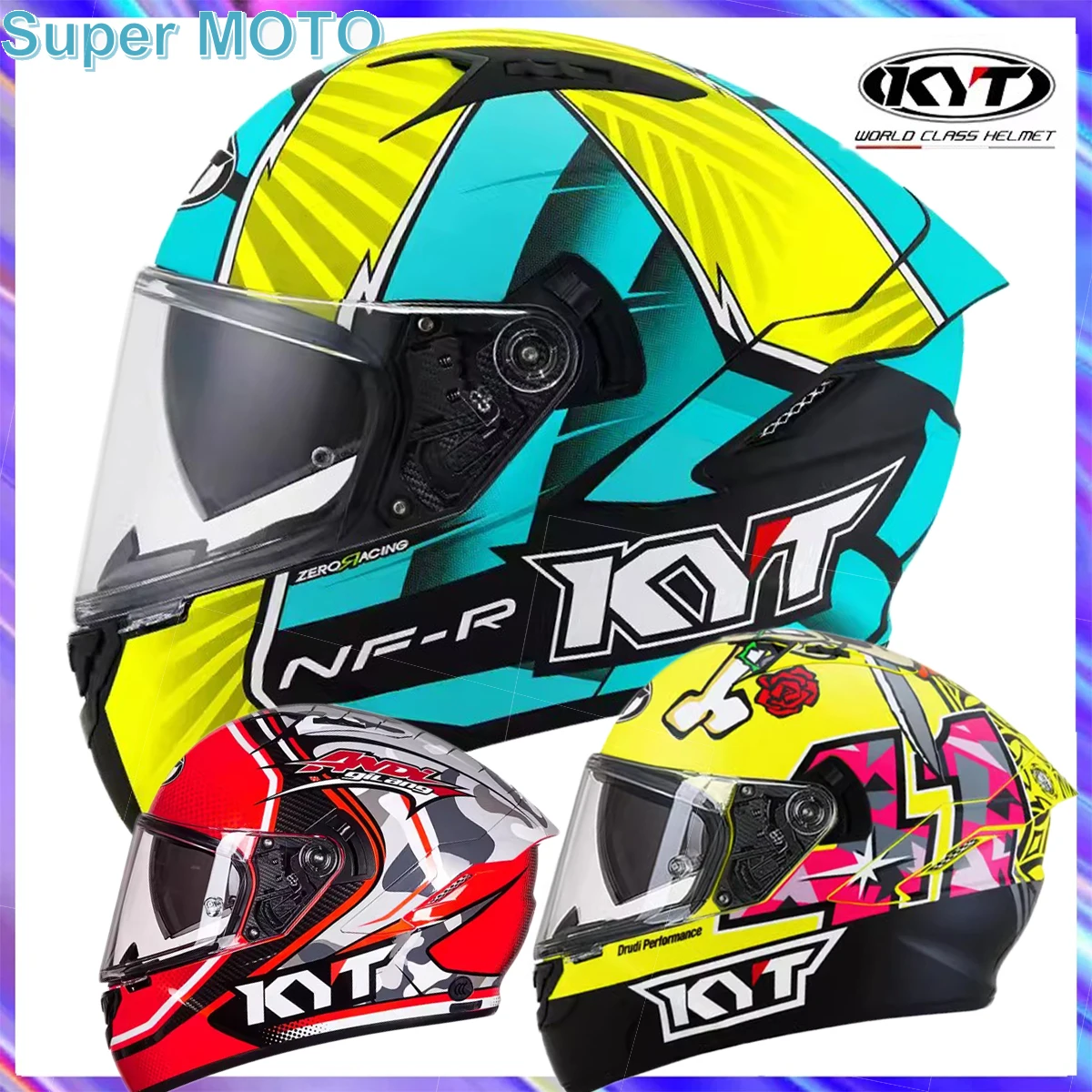 KYT NF Motorcycle Helmet Full Face Helmet Men's Anti fog