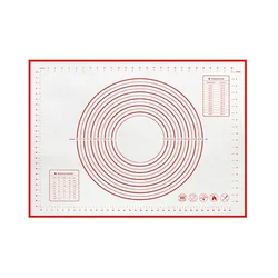 Non-Stick Silicone Baking and Kneading Mat - 29X26cm (Red)