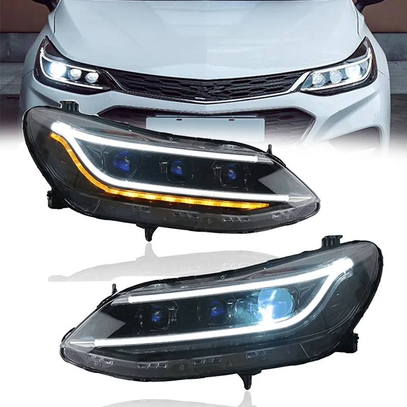 

Headlamp Assembly fit 2016 2017 2018 2019for Chevy Cruze Led Sequential turning Blue Light Star for Chevrolet Cruze Headlights