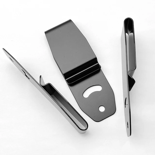 Clip Da Cintura Kydex In Acciaio Inox - Fodero Porta Coltello Con Gancio Regolabile Per Vita E Cintura - Foto 3