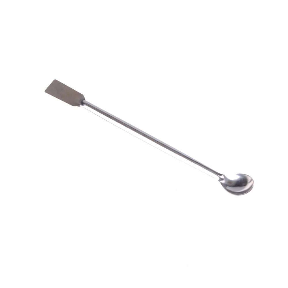 1Pcs Length 200mm Horn Spoon Medicinal Ladle With Spatula Laboratory Supplies