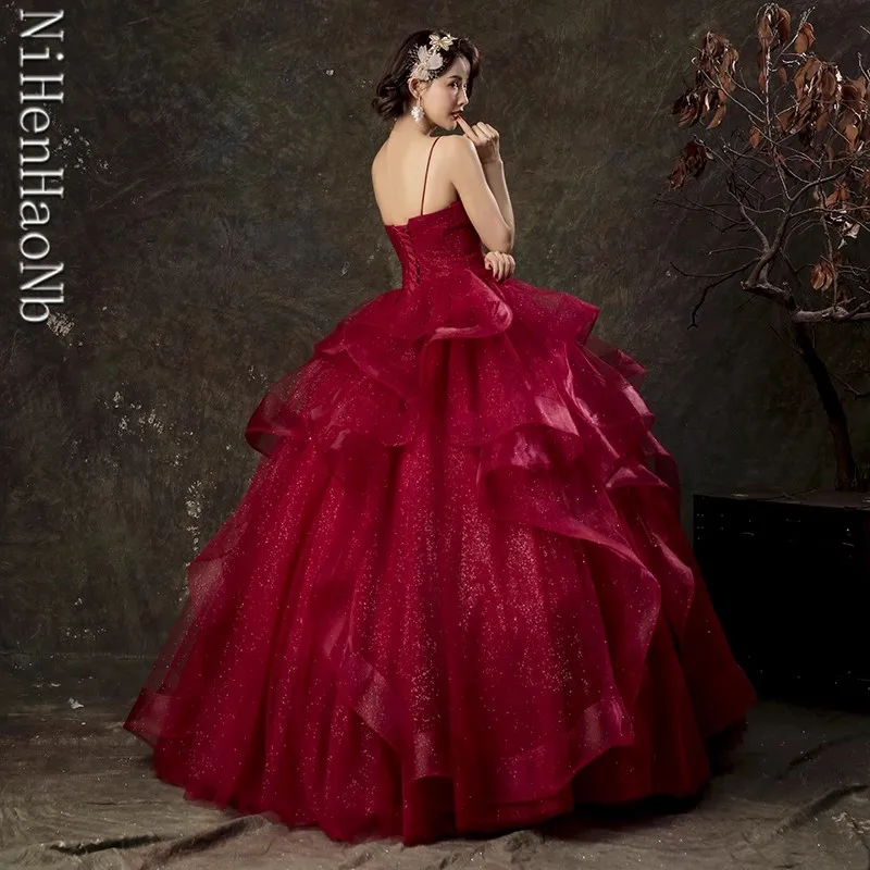 Black Quinceanera Dresses Ruffles Sweetheart Spaghetti Straps Sweet 15 Girls Princess Dress Vestidos De Quinceanera