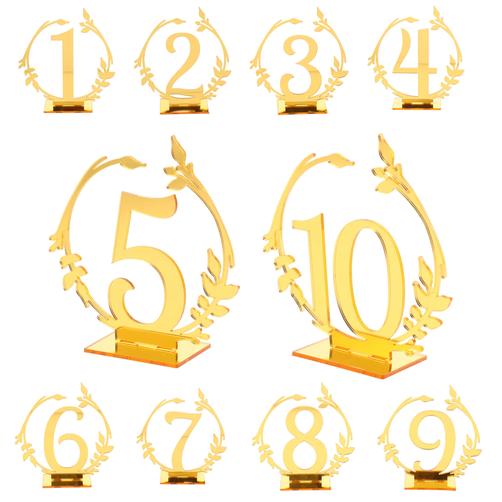 

10 Pcs Table Number Plate Wedding Acrylic Numbers Signs Decorations for Ceremony Decorative Reserved Seating Props