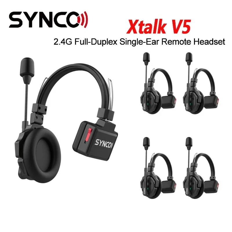

Полностью дуплексная одноушная беспроводная гарнитура Synco Xtalk 2,4G, система внутренней связи для кино и телевидения, студийная съемка