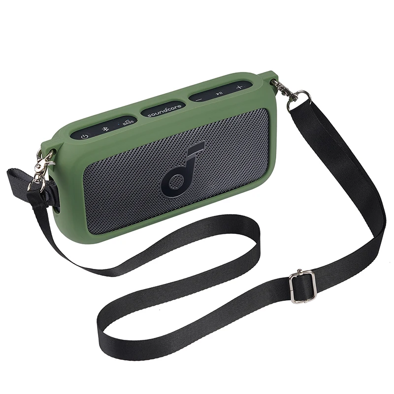 Outdoor Travel Soft Silicone Speaker Case with Shoulder Strap - Durable & Stylish Cover