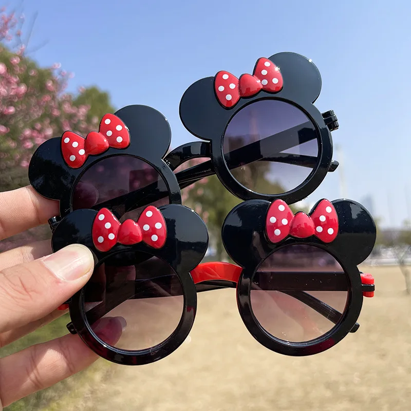 Disney Children's Glasses Mickey Mouse Minnie Sunglasses Kawaii Eyeglass  Kids Summer Sunglasses Girls Boys Birthday Gifts