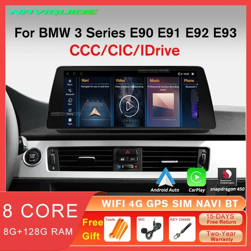 

Автомобильный радиоприемник IDE 12,3 ''Android12 8 + 128G для BMW 3 серии E90 E91 E92 E93 2005-2012 для BMW E90 Carplay экран мультимедийный GPS