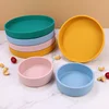 Outdoor Nordic Style 15cm Silicone Round Dinner Plate Food Grade Set Microwave Oven Heatable Baking Plate Pet Feeding Bowl 1