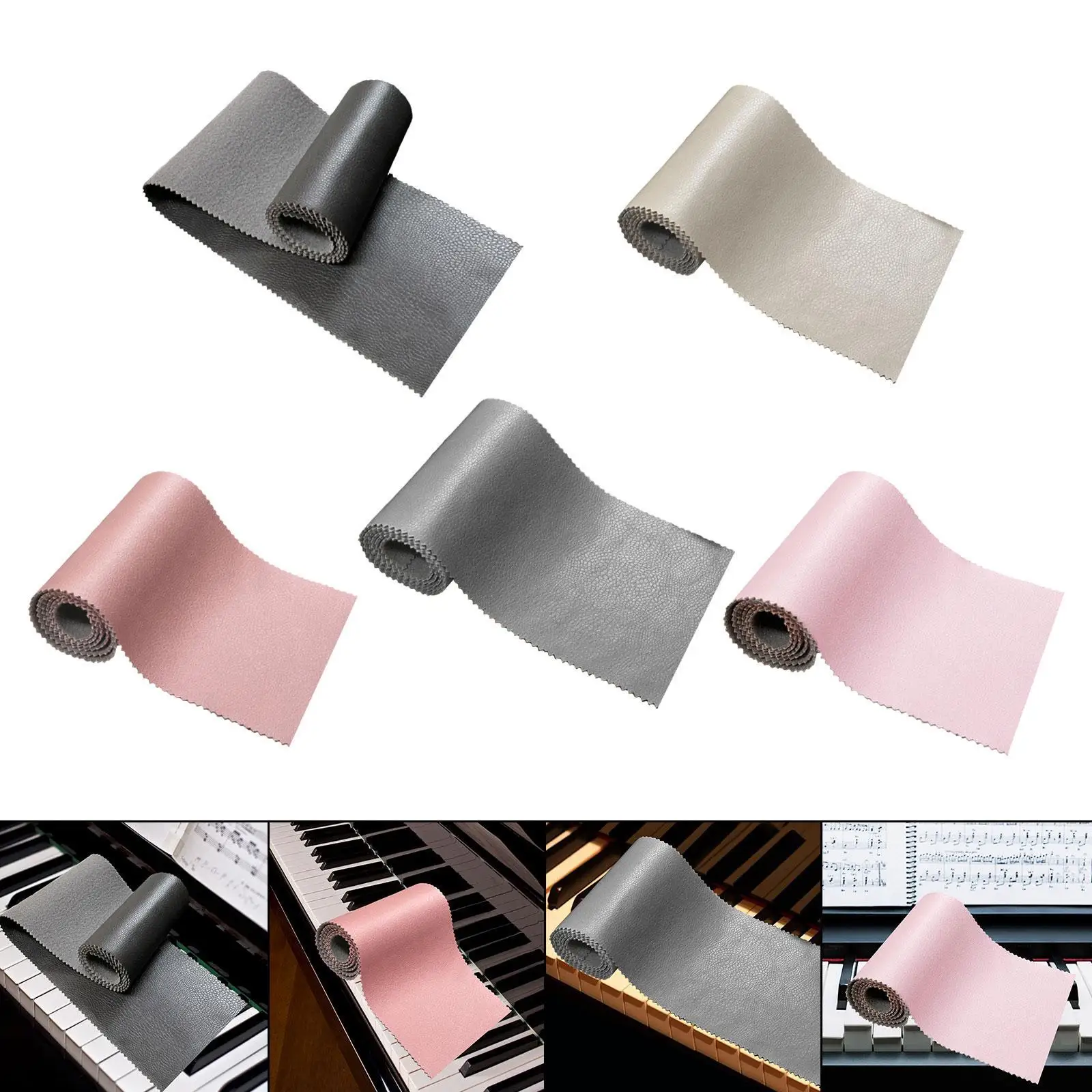 Piano Keyboard Cover Easy Maintenance PU Leather for Most 61-88 Key Models Digital Piano Upright Grand