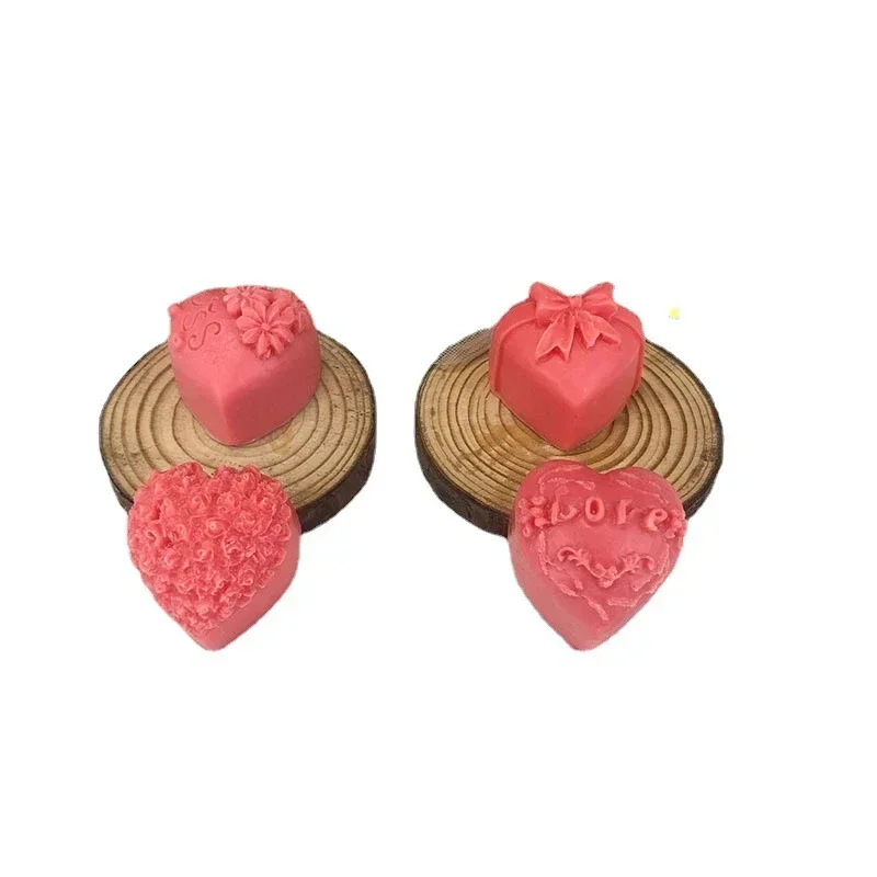 Love Rose Bow Silicone Mold Romantic Valentine's Day DIY Chocolate Candy Molds Kitchen Baking Cake Decor Tool Candle Soap Mould