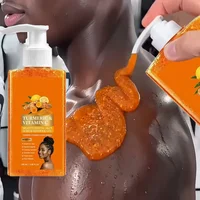 Gel douche au curcuma, orange et vitamine C, parfum frais, hydratant, éclaircissant, exfoliant, nettoyage en profondeur, peau lisse. 1