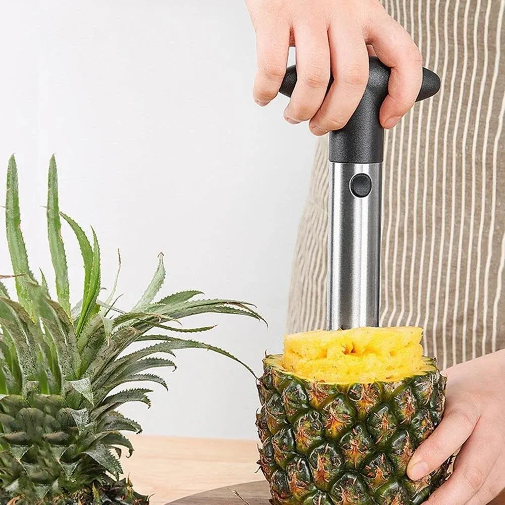 Spot Stainless Steel Pineapple Peeler Pineapple Corer Slicer Fruit Cutter Easy Slicer Peeler Kitchen Gadget Delivery Fast 1