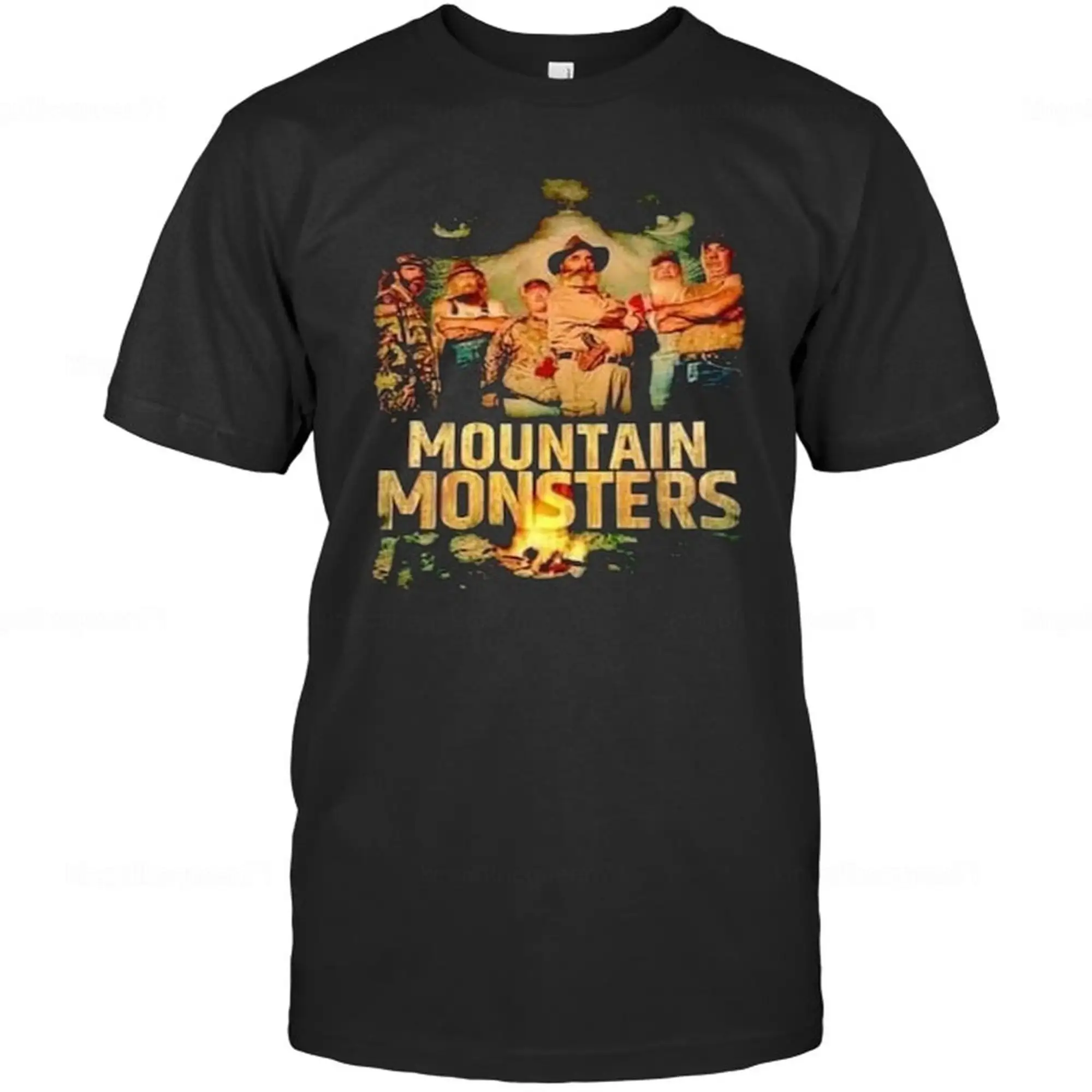 Maglietta Mountain Monsters Monster Retro Sweat Summer Maniche Lunghe O Corte
