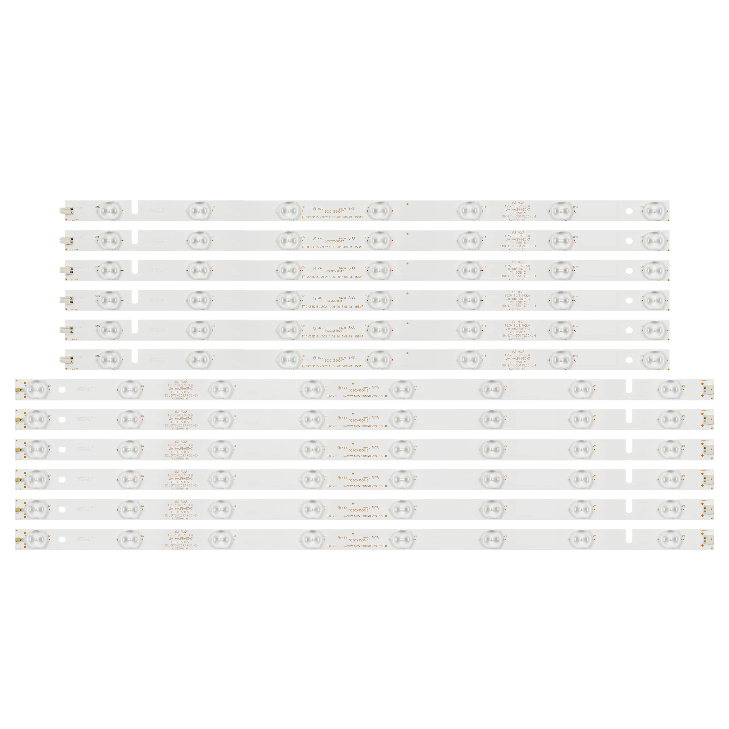 Tira Led para Cx55d15l-zc21a05 303cx550047 303cx550048 Cx55d15r-zc21a-05 Zdcx55d15l-zc14a-03 303cx550043