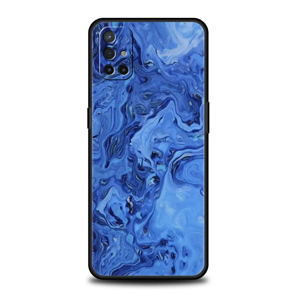 Elegant Marble Design Soft Silicone Phone Case - Black Cover
