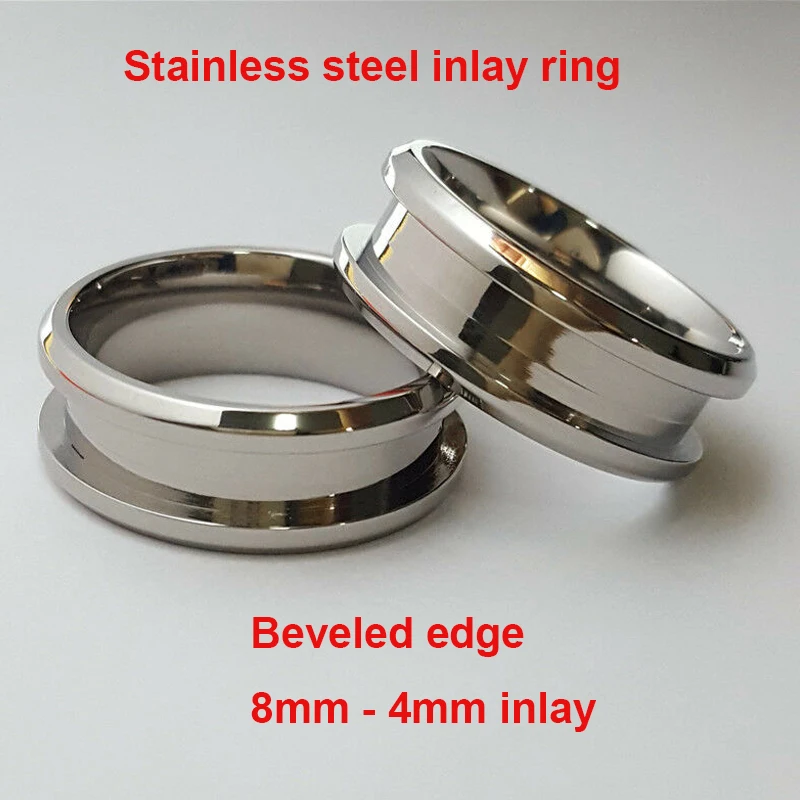 Elegant 6mm Titanium Wave Channel Inlay Blanks - Unique Handmade Jewelry
