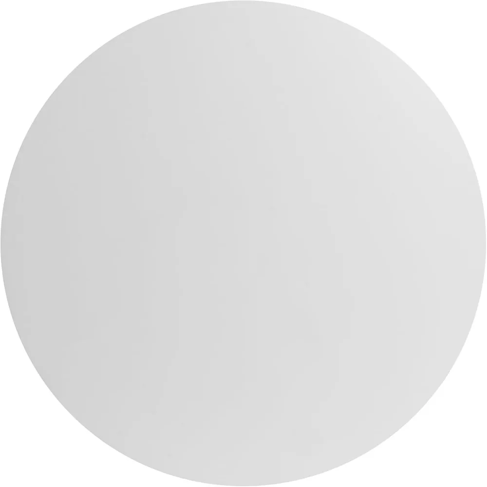 Modern Round Coffee Table, 35.4 inch White Drum Design, Contemporary Minimalist Living Room Table 3