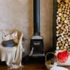 Stove Company Rustic 900 Square Foot Clean Cast Iron Log Burning Wood Stove Reaching Up 54000 BTUswith Cool Touch Safety Handle 4