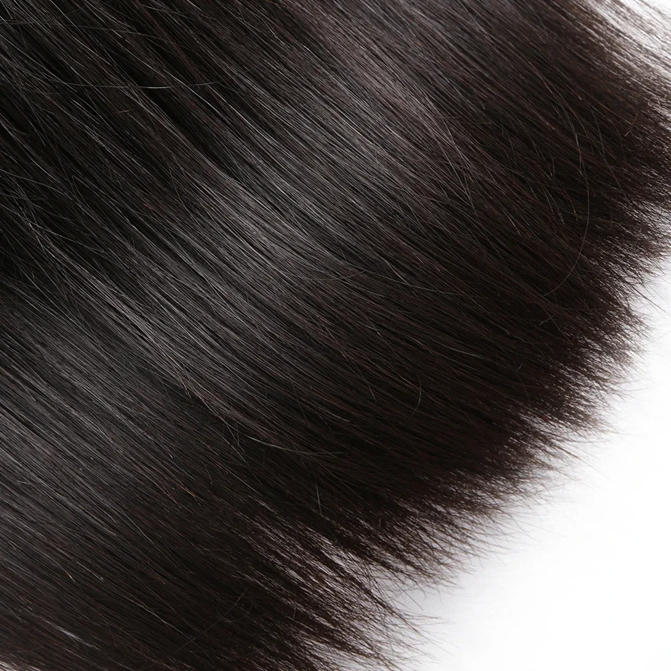 28 30 Inch 1/3/4 Pcs Human Hair Bundles Natural Black Brazilian Hair Weave Bundles Straight Extensions Double Drawn