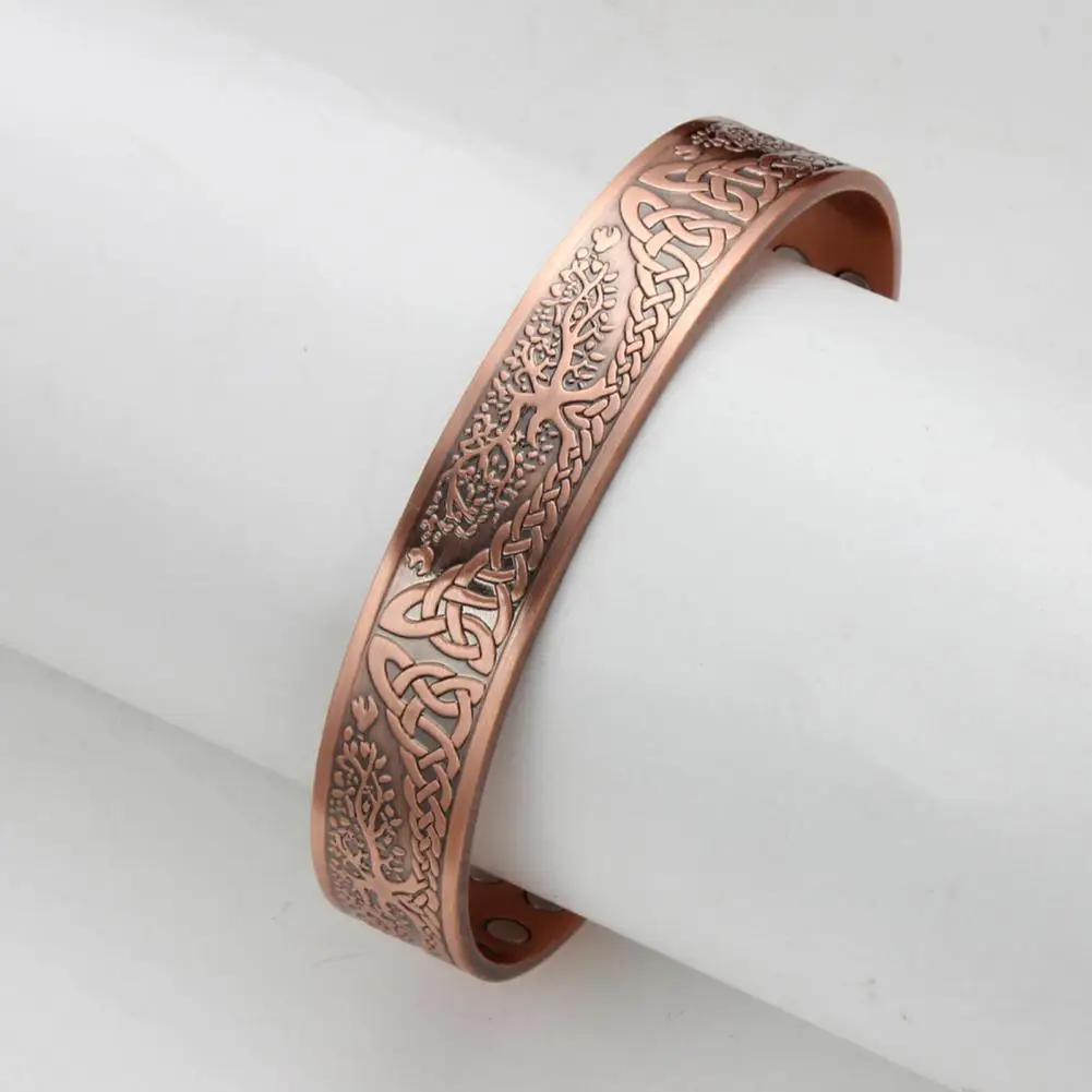 Copper Magnet Bracelet 18 Healing Magnets Copper Magnetic Bracelet Open Closure Cuff Bangle women men Yoga Bracelet Jewelry 3