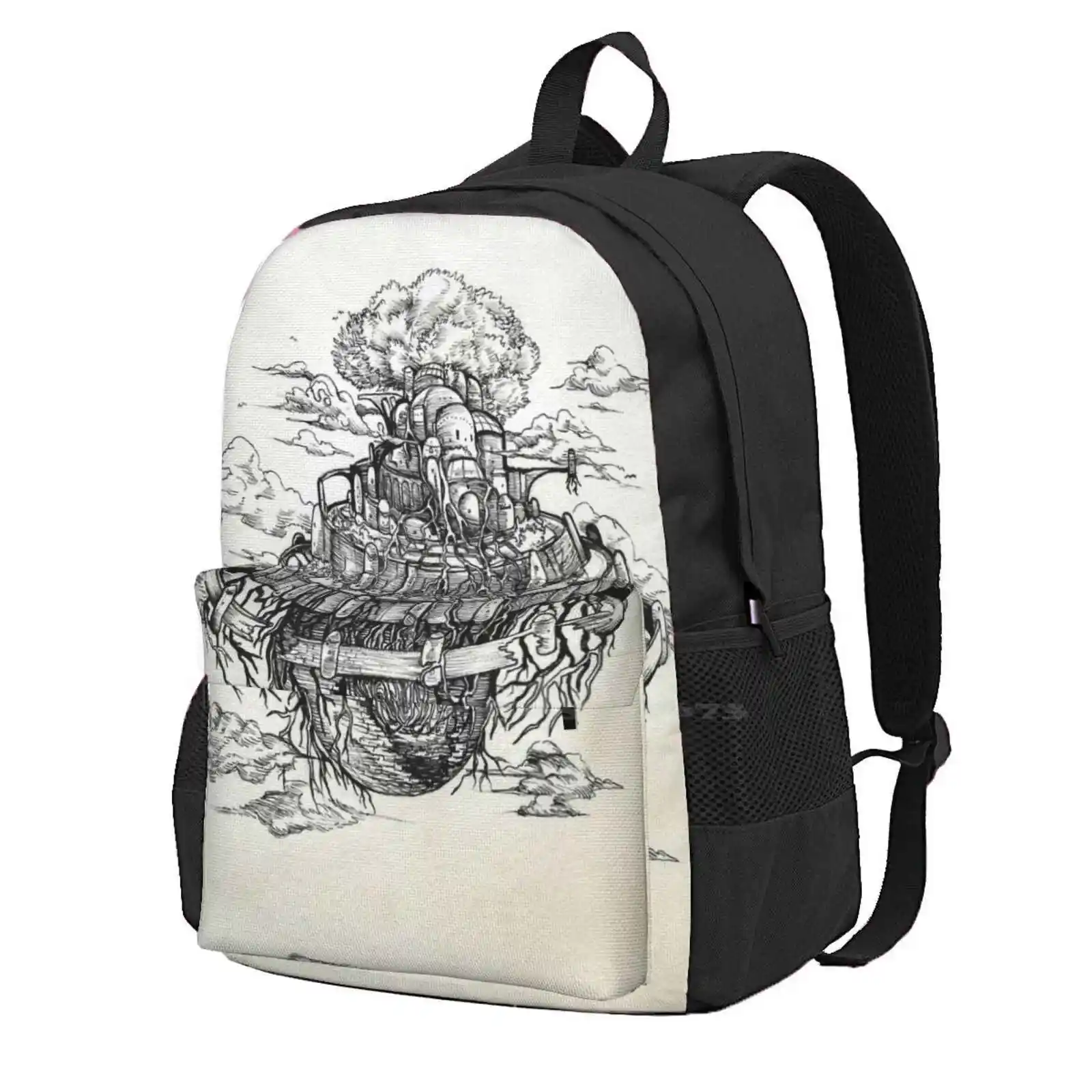 

Flying Castle , Laputa Backpacks For School Teenagers Girls Travel Bags Flying Castle Laputa Castle In The Sky Anime Sleeve