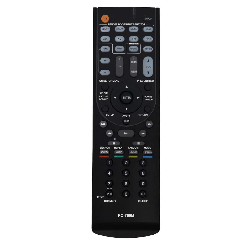 Control remoto RC-799M para receptor AV Onkyo HT-R391, HT-R590, HT-R591, HT-RC330, HT-RC430, HT-S5400, HT-S5500, TX-SR309, TX-SR313