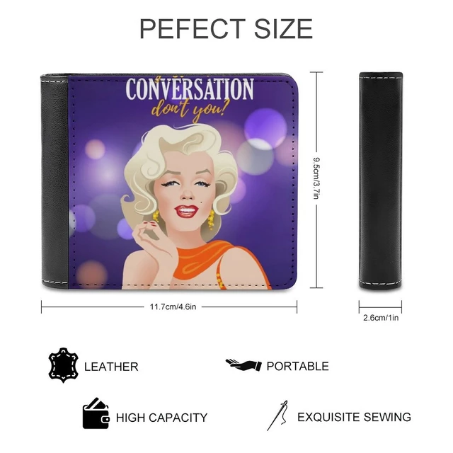 Marilyn Monroe Print Design Square Coin Purse Wallet