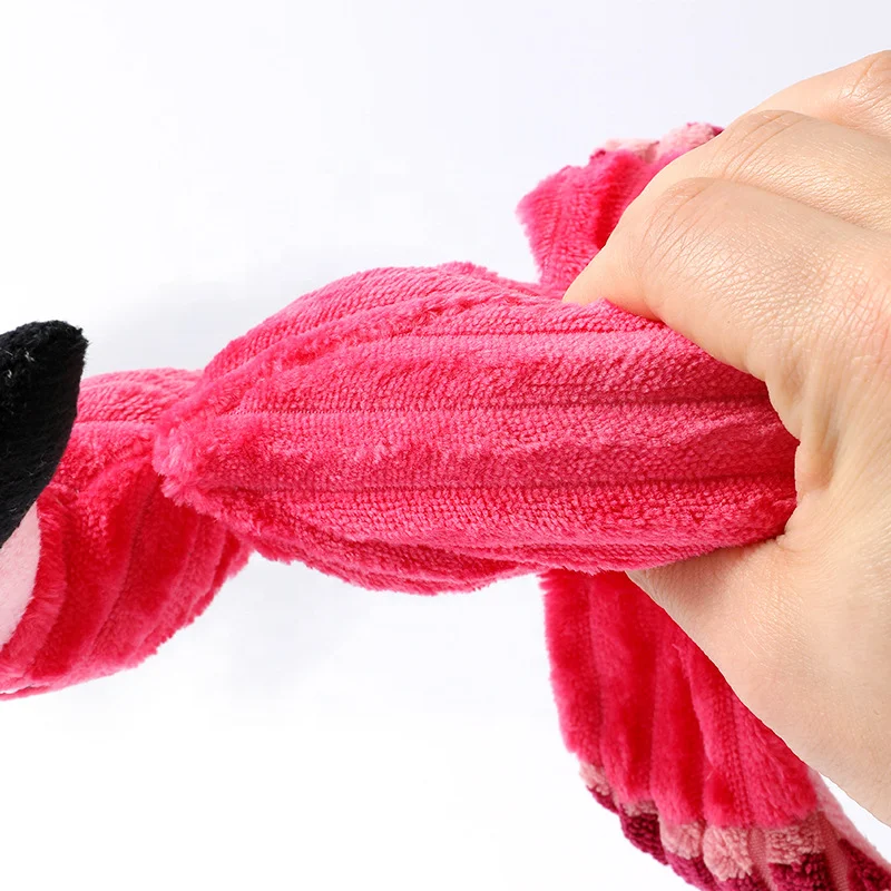 Pet Dog Squeaky Toys Interactive Cartoon Animal Flamingo Shape Dog Chew Toy Training Products Puppy Sound Toys For Small Meduim 5