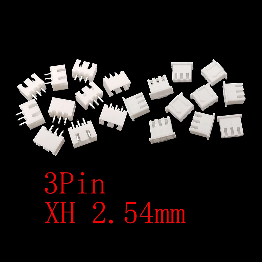 

100Pcs/lot XH2.54 3 Pin 2.54mm Pitch Terminal Housing Male Plug & Female Socket Header JST Connector Wire Connectors Adaptor XH