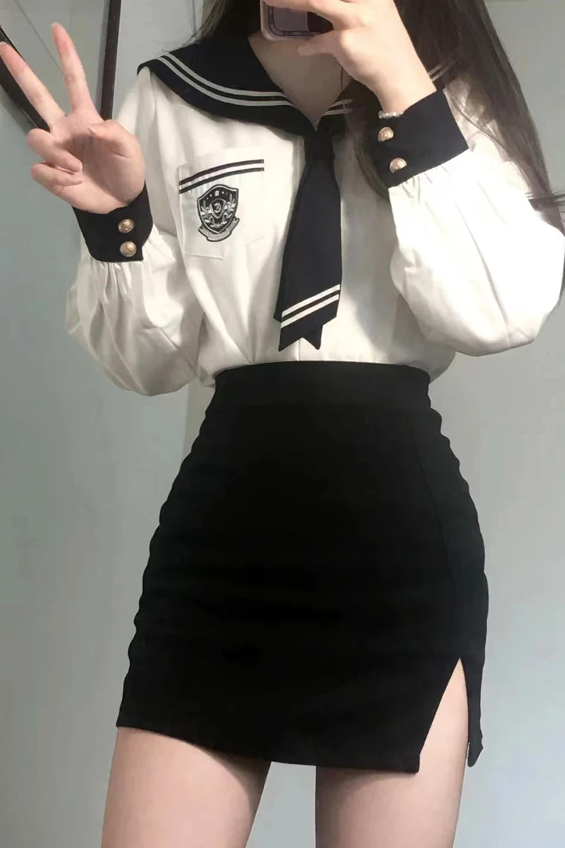 Bla plus Size Asymmetrical  Skirt Sexy School Girl Sle High Waist Elastic with  Bodycon ort Skirt Pure Desire