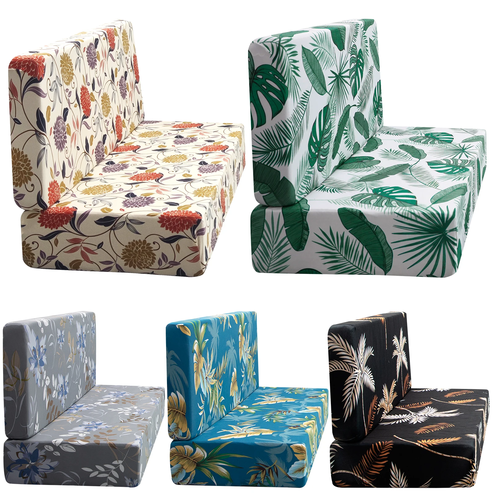 Stretch Printed RV Dinette Couch Cushion Covers Sofa Seat Cover Protector Slipcovers with Elastic Bottom for RV Camper Car Bench 2