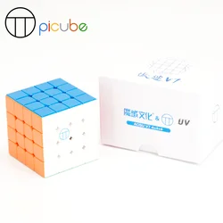 Picube MoYu AoSu V7 Special Edition 4x4 Magic Speed Cube - Magnetic UV Stickerless Puzzle Toy (V7 Picube SE UV)