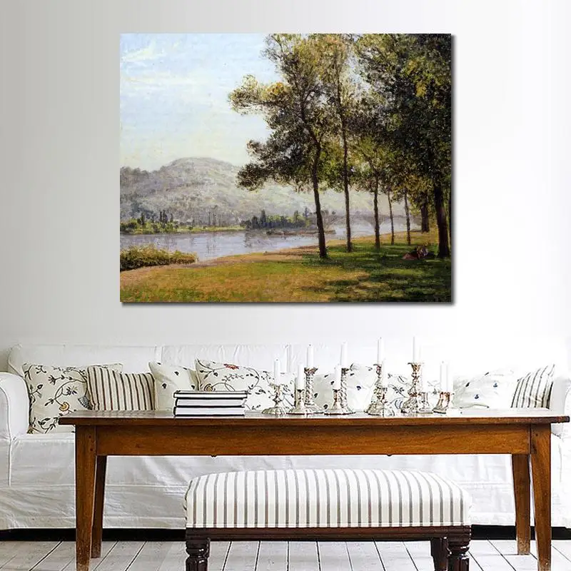 

Landscape Paintings The Cours La Reine at Rouen Morning Sunlight by Camille Pissarro Canvas Art High Quality Hand Painted