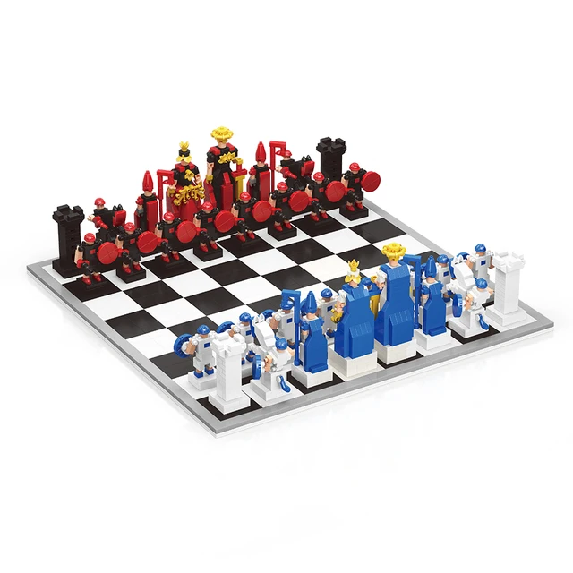 Filme novo 76392 assistente de xadrez desafio final jogo interativo blocos  de construção cavaleiro papel jogando xadrez presente de aniversário de  natal - AliExpress