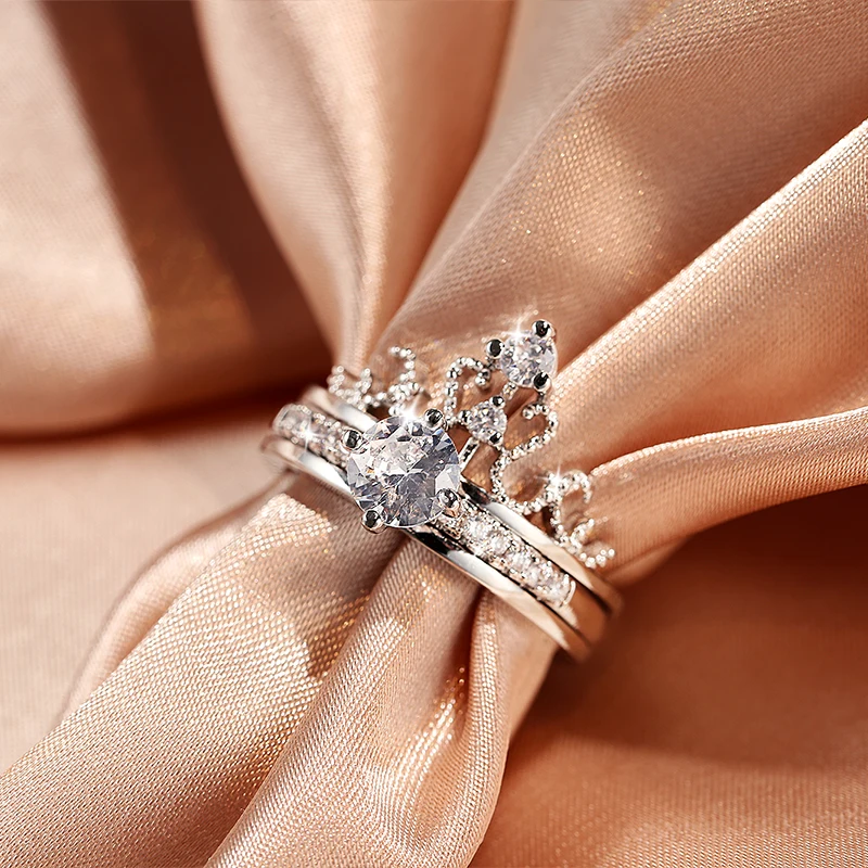 925 Silver Crown Ring