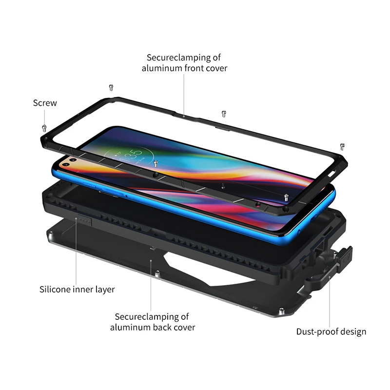Heavy Duty Protection Armor Phone Case For Motorola Moto Edge 40 X30 G100 Z4 Z3 G 5g Plus + Shockproof Cover Phone Accessories