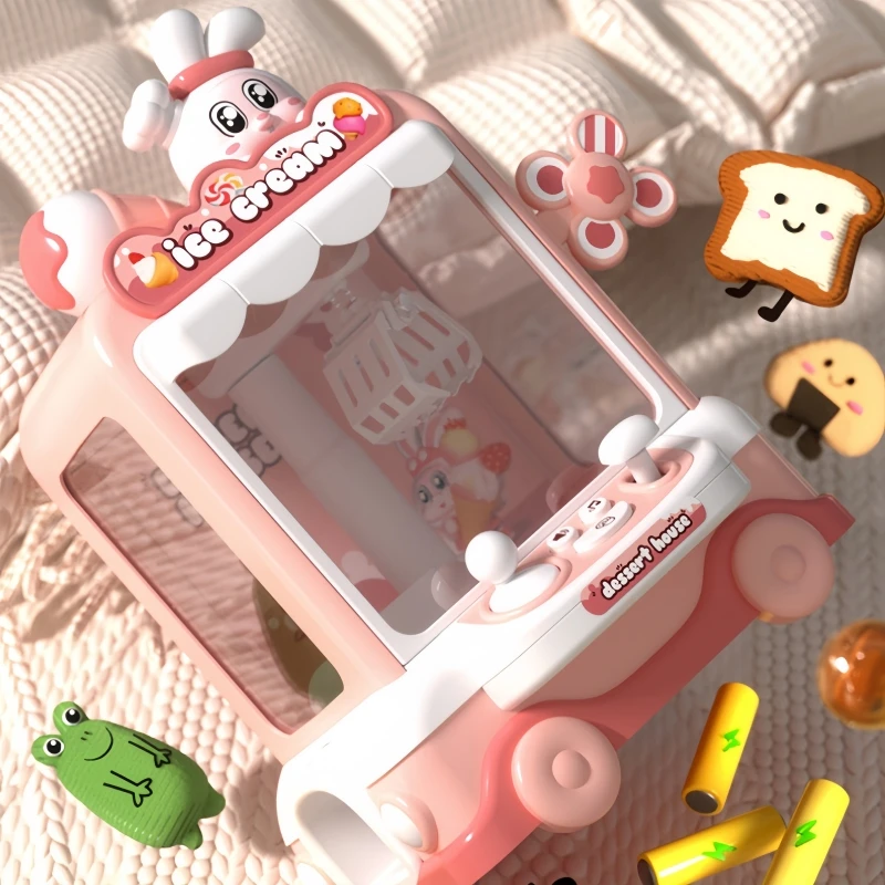 Rabbit Mini Claw Machine Toys for Kids DIY Prizes Arcade Crane Doll Electric Vending Machines Children Birthday Christmas Gifts 5