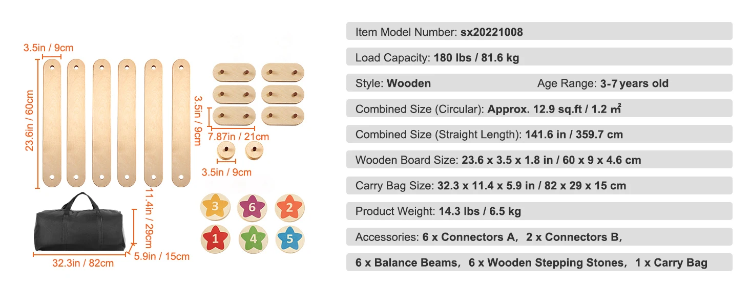 Komplett balansbomsset för barn layout