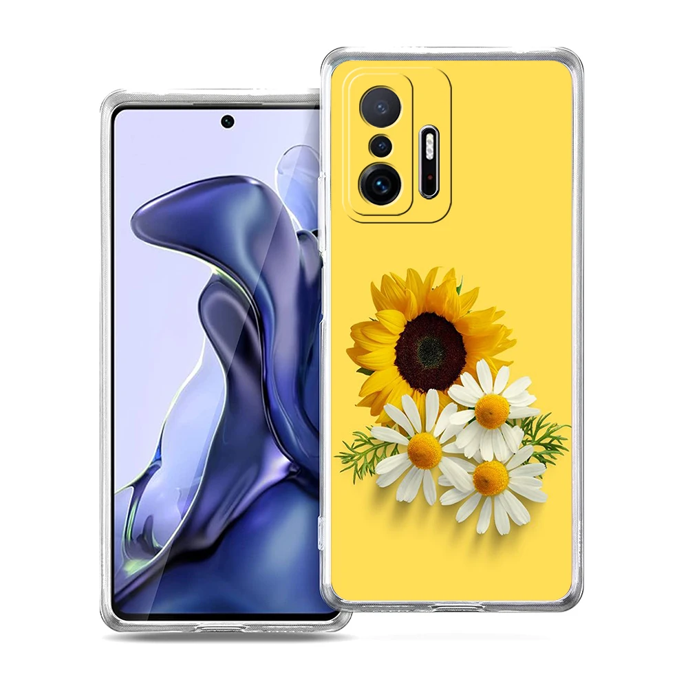 Sunflower Transparent Soft Phone Case Cover