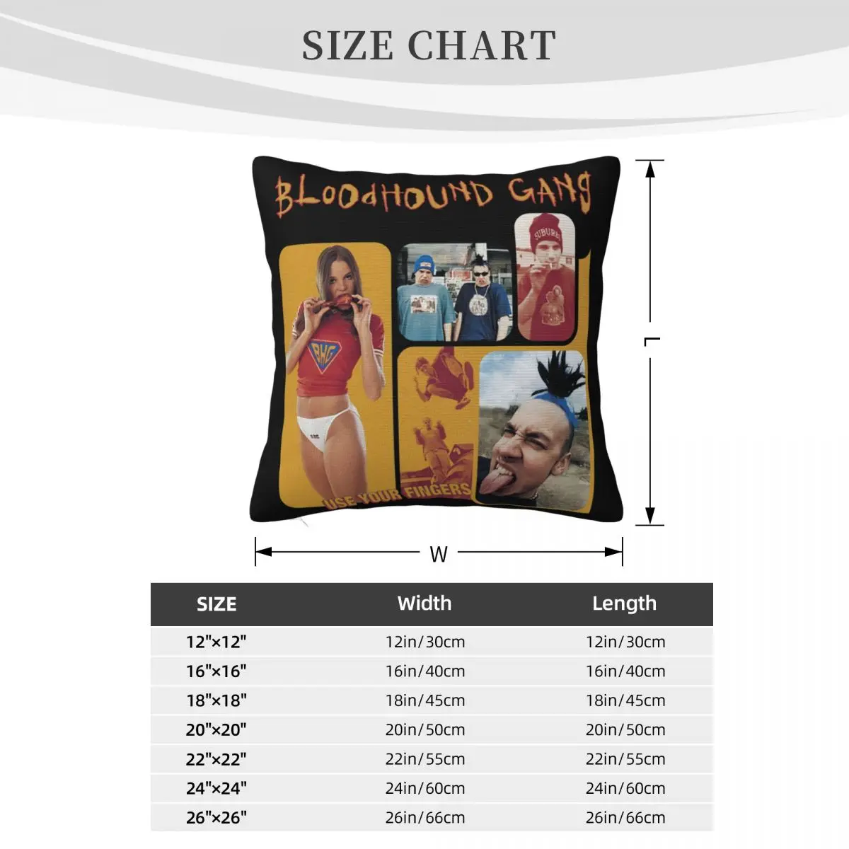 Bloodhound Gang Use Your Fingers Blue The Bad Touch Print Creative Design Different Party Great Quality Geek Pillow Case 4