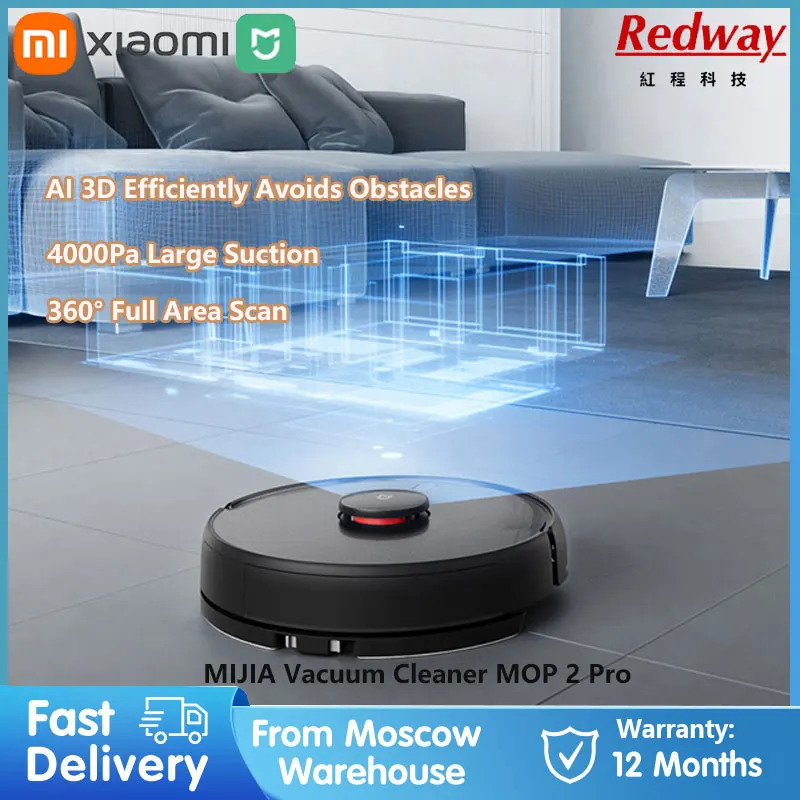XIAOMI MIJIA Limpeza MOP 2 Pro Doméstico Varrendo Esfregando Robô LDS ...