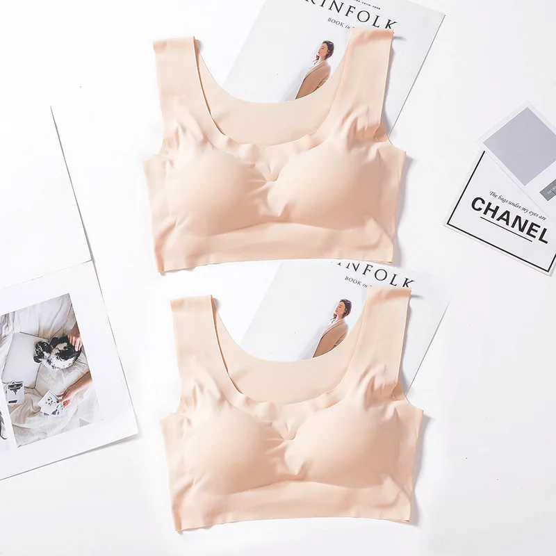 1pcs Womens Ice Silk One-piece Type Sport Bra Female Gym Workout Fitness Seamless Yoga Bra Lady Shockproof Crop Top Push Up Bras
