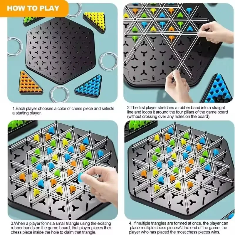 New Chain Triangle Chess Splendor Duel Board Game for Kids and Adults Fun Family Chess Game Logic Tables Christmas Gift